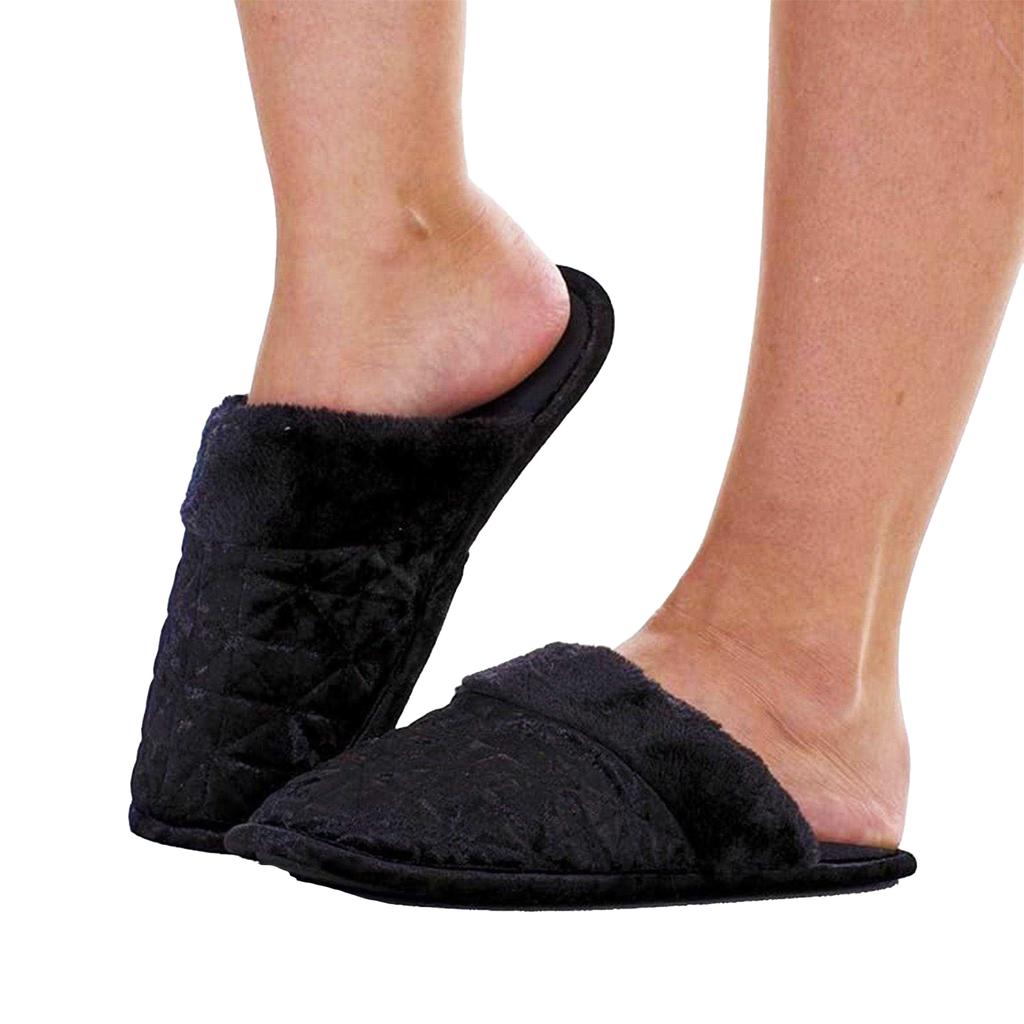 Keanu Womens/Ladies Crushed Velvet Mule Slippers