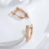Außergewöhnliche Ohrhänger in Roségold für Damen und Mädchen, glänzende, lange Ohrstecker mit natürlichem Zirkonia – Brautschmuck für Hochzeiten