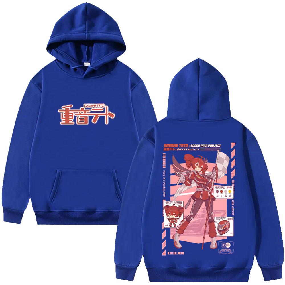 Virtuelles Idol Teto Racer Sweatshirts Mode Kasane Teto Hip Hop Hoodies Langarm Streetwear Unisex Lässiger Pullover