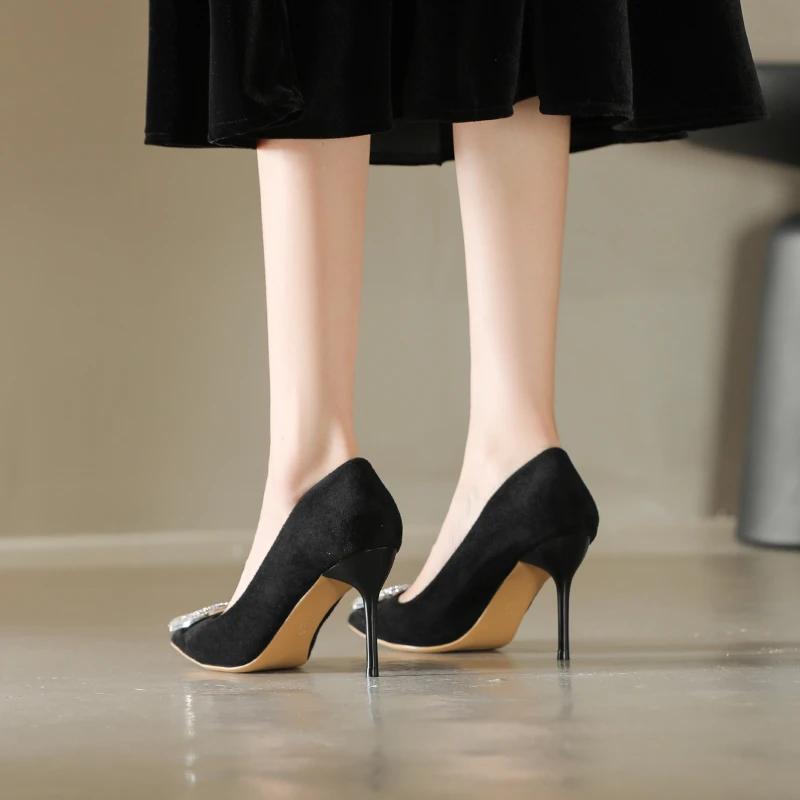 Fashion Shoes for Women 2024 Brand Design Women's Pumps Sexy Pointed Dress Shoes Casual Fashion Stilettos Elegant Wedding Shoes Bride