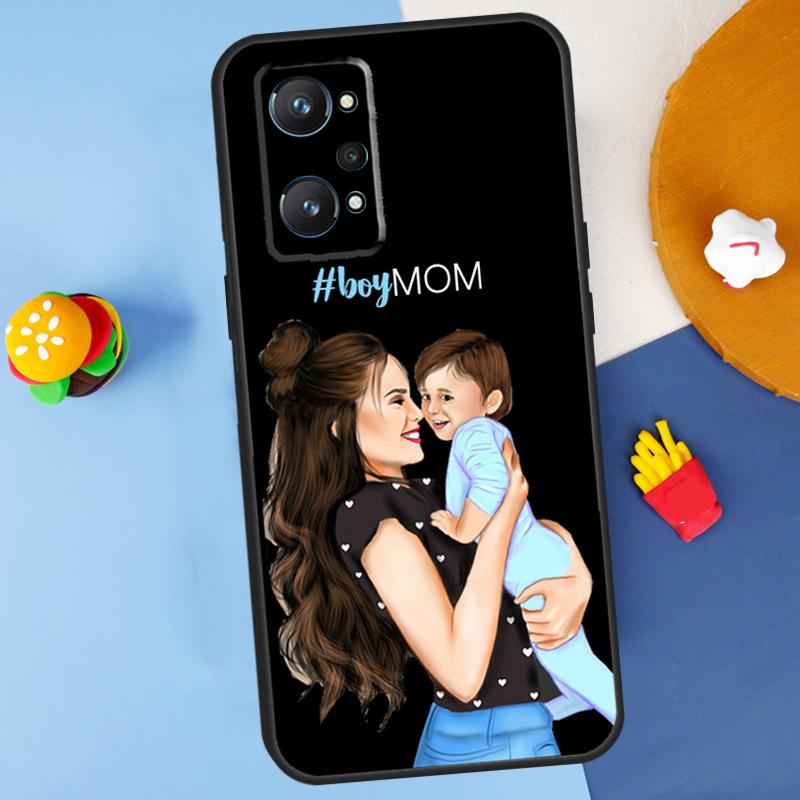 Super Dad Mom Baby Girl Twin For Realme C55 C67 C61 C75 C53 C51 C21Y C25S GT 6 6T 5 GT7 Pro 10 11 12 13 14 Pro Plus Case