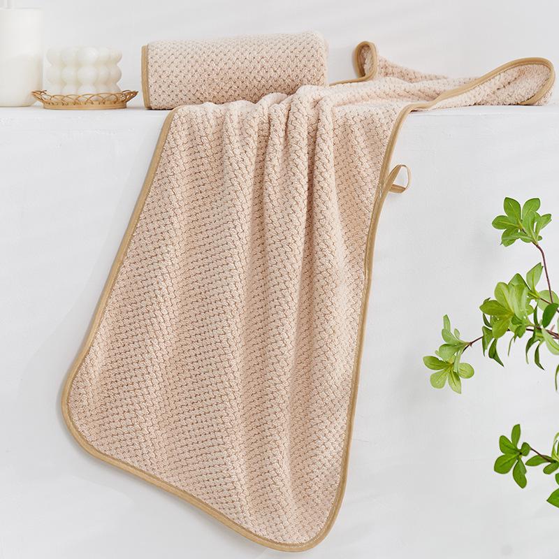 Thickened Soft Plaid Coral Fleece Household Towel