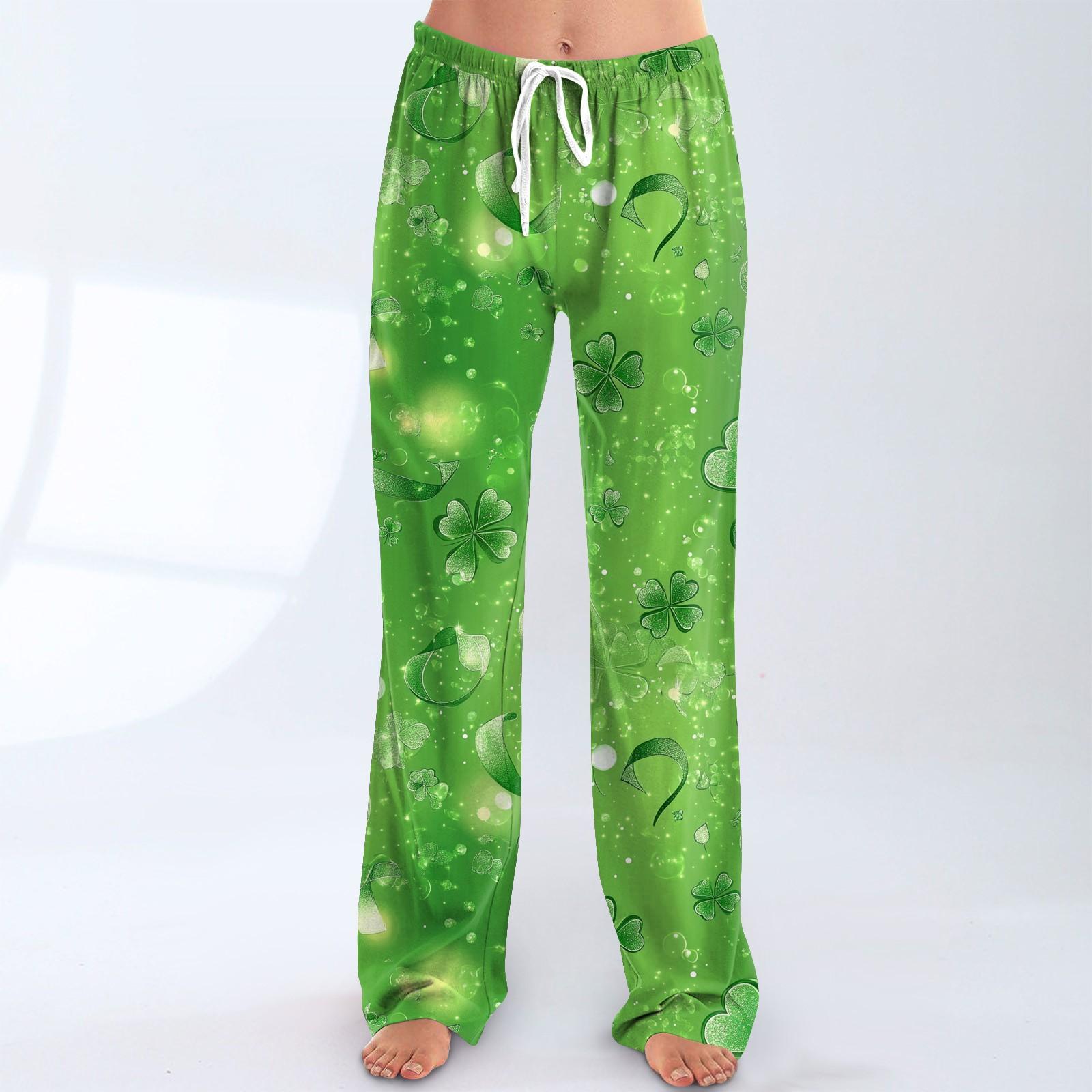 

Женские пижамные штаны, одежда для сна, повседневные брюки с принтом и эластичным поясом, удобные прямые свободные брюки для йоги XXL