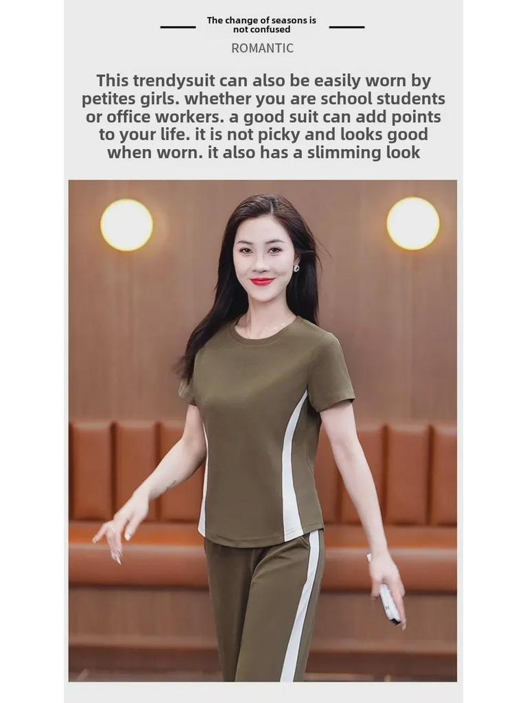 Women's Summer 2024 Square Dance Fashion Two-Piece Suit