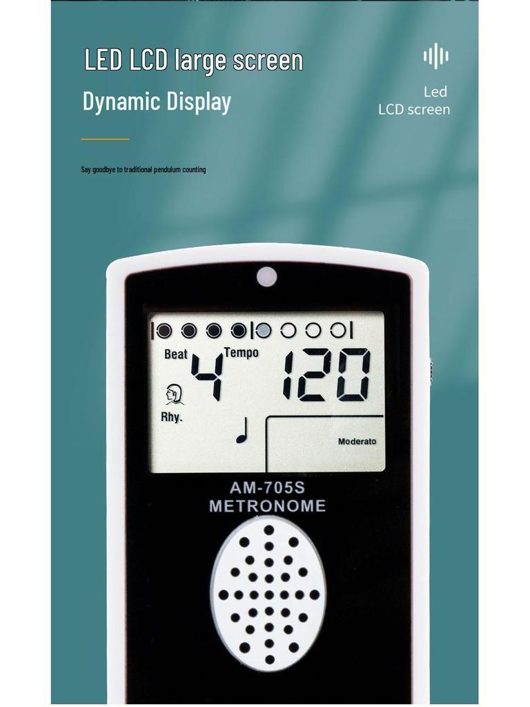 AROMA Anoma AM705 Multi-Instrument Metronome: Piano, Guitar, Drum, Guzheng, Violin