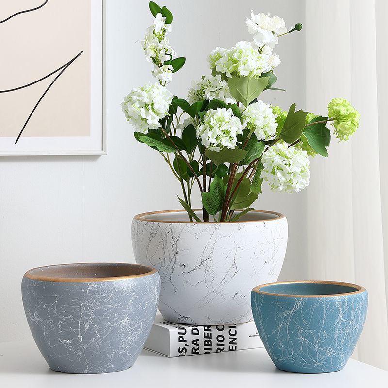 Nordic Style Extra-Large Ceramic Flower Pot for Indoor and Outdoor Use - Ideal for Money Tree & Pothos Creative Bonsai