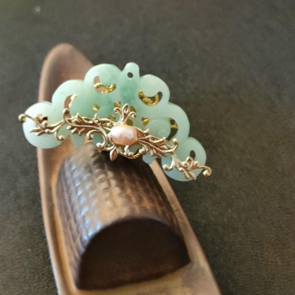 

Минималистичная U-образная заколка в китайском стиле, заколка для волос из акрила, жемчуга из сплава, практичная заколка ручной работы