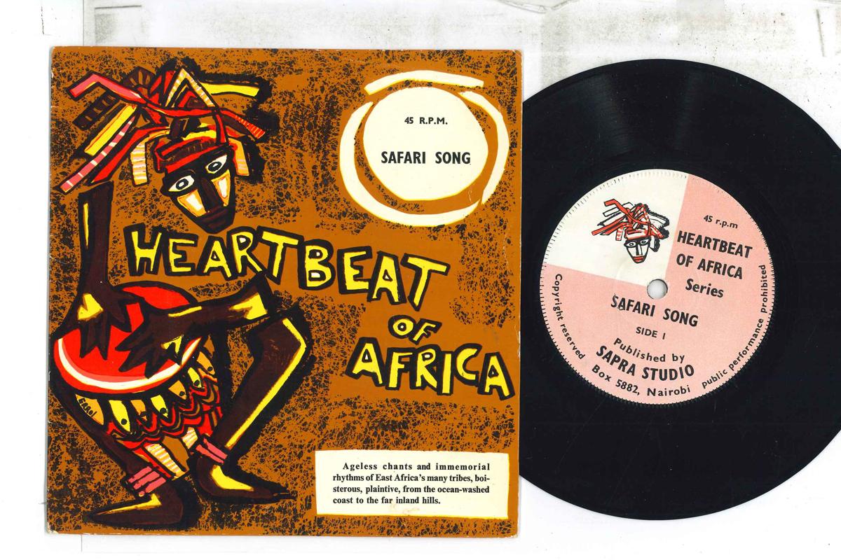

7inch Record UNKNOWN ARTIST Safari Song NONE SAPRA STUDIO 1970 Kenya Folk Used