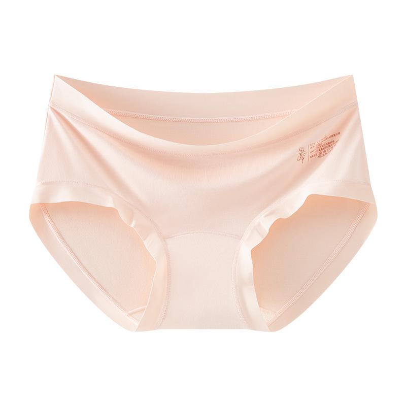 Women's High-Elasticity Seamless Mulberry Silk Underwear with Antibacterial Crotch