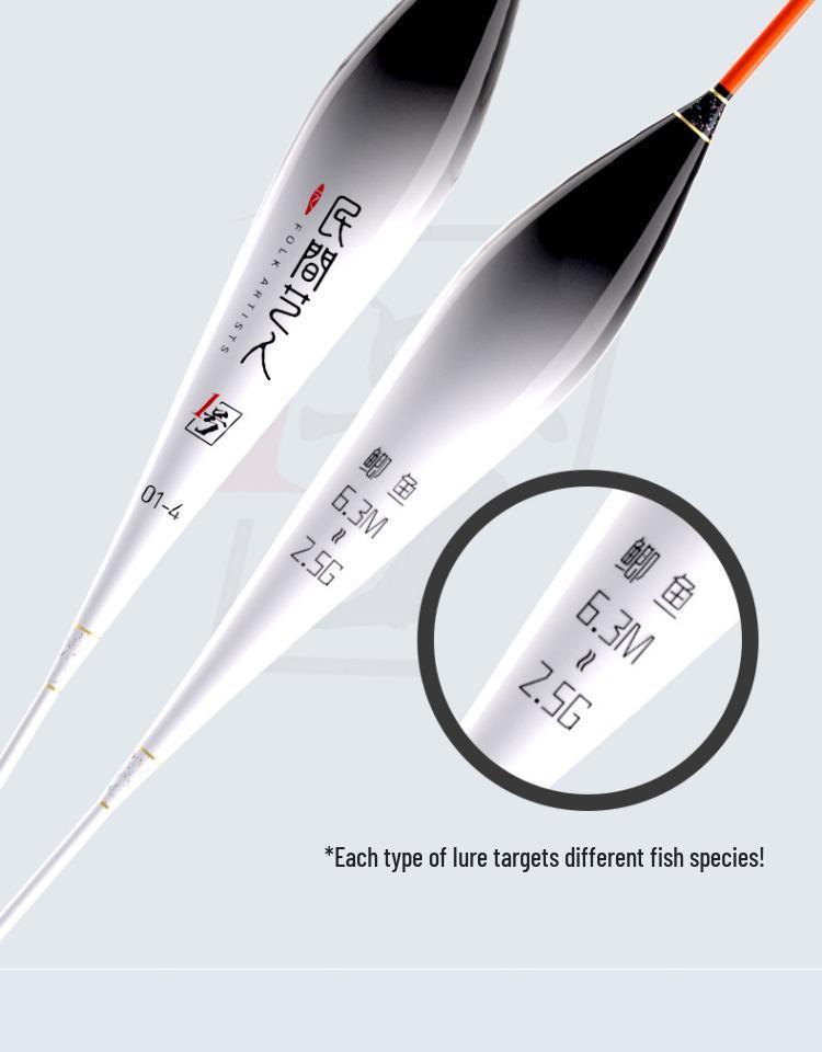 High Sensitivity Fishing Float Set for Carp: Enhanced Visibility for Crucian, Silver, Bighead, Grass Carp - Ideal for Wild & Shallow Water Fishing