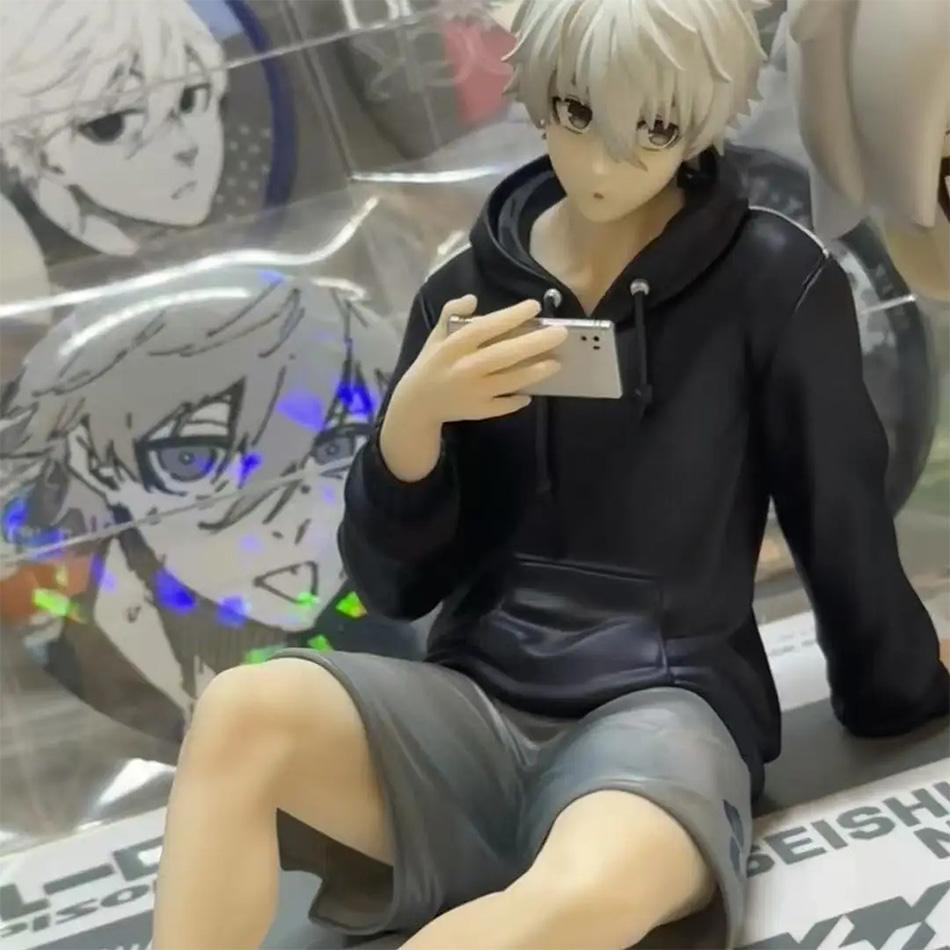 Nagi Seishiro Anime Figure - Sitting Pose Action Figurine Cute Collection Decoration Model Doll for Anime Gifts
