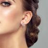 copper Hoop Infinite Love Heart Shape Zircon Sun Earring Colorful Snake Bone Geometric Lines Do It Yourself Jewellery for Women