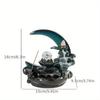 1pc Moonlight Over for Lotus Pond Ceramic Backflow Incense Burner – Elegant Crescent Moon & for Lotus Design,Handcrafted Decor