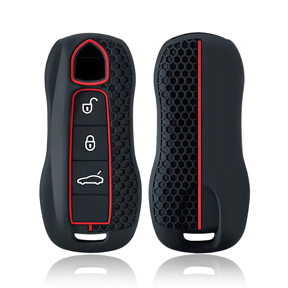 New Silicone Car Smart Remote Key Case Cover For Porsche Panamera Spyder Carrera Macan Boxster Cayman Cayenne 911 970 981 991