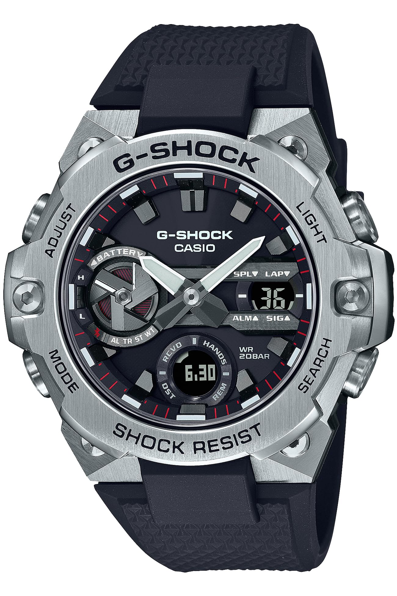 

[Casio] Годинник G-Shock [Оригінальний вітчизняний продукт] G-STEEL Smartphone Link із карбоновим корпусом, захисна структура GST-B400-1AJF, чоловічий, чорний