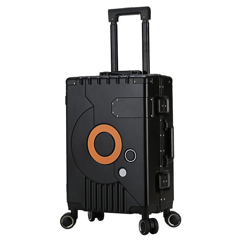 20-Inch Aluminum Frame Trolley Suitcase with Universal Wheels - Large Capacity Carry-On Luggage