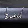 Personalized English Word Necklace Women's Initial Choker Fashion Jewelry Gift