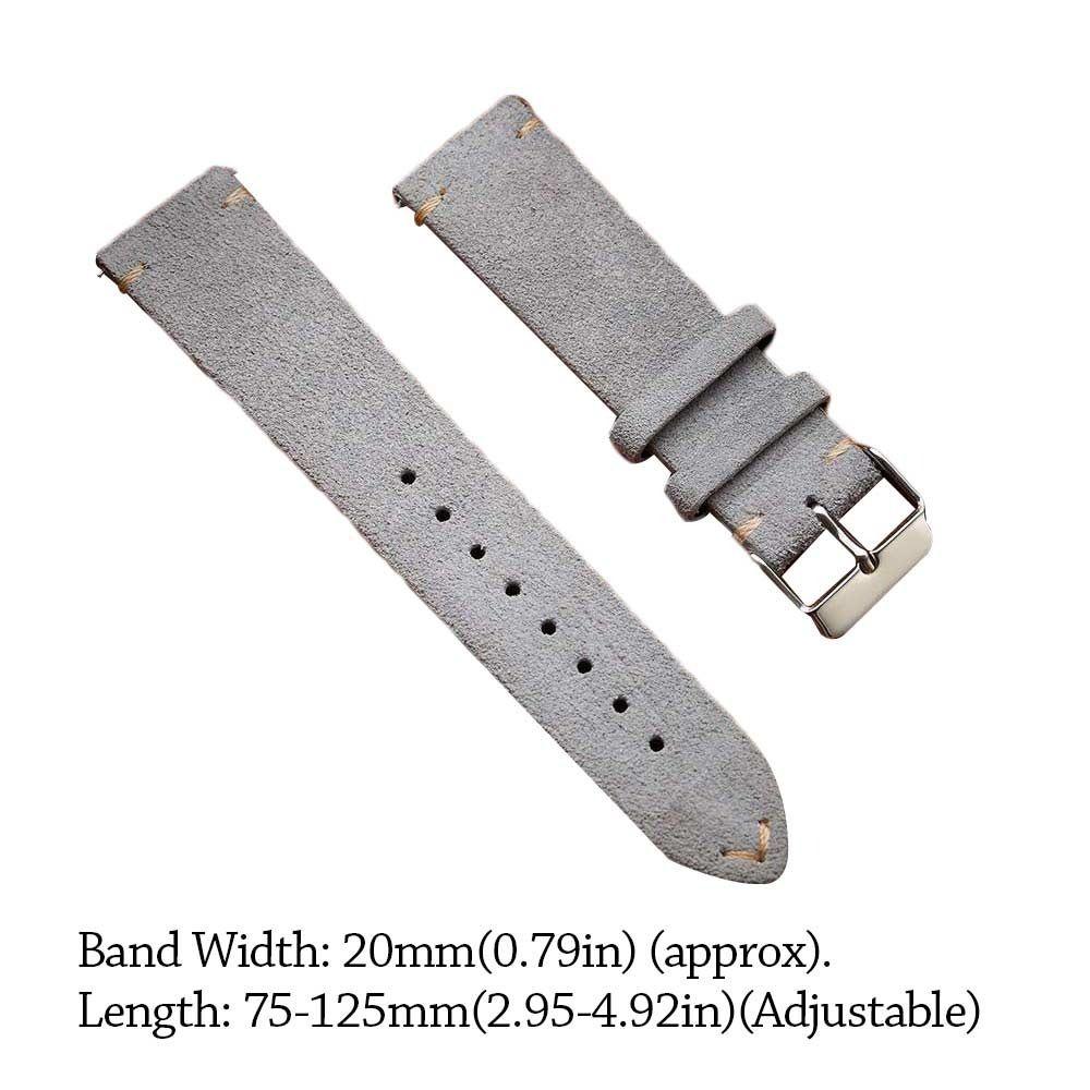 20mm Watch Band Soft Quick Release Strap Comfortable Soft Suede Strap  Smartwatch Use