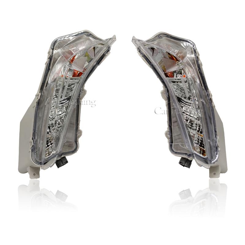 Car LED Fog Lights For Toyota Camry XLE XSE 2015 2016 2017 US Version DRL Foglamps with Turn Signal Driving Lamps kits