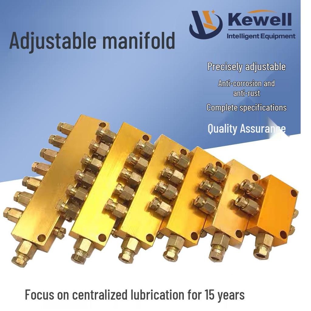 Adjustable High-Pressure Centralized Lubrication Distributor Valve Manifold B-type Oil Block
