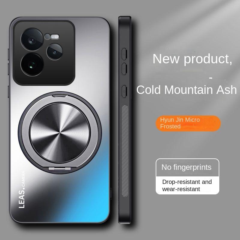 Pouzdro pro OPPO Realme GT 7 Pro, pevné matné s kroužkovým stojánkem, magnetické ochranné zadní kryty pro telefony OPPO Realme GT7 Pro