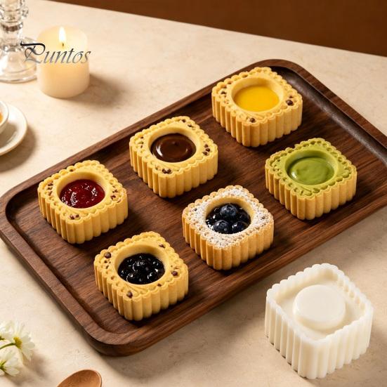 Backwerkzeuge für Gebäck Doppelseitige Mondkuchenform, Sonnenblumenmuster Wiederverwendbar ABS Handpresse Abnehmbar Einfach Kunststoff Dessert Dekoration