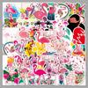 50pcs Flamingo Graffiti Animal Stickers for Cars, Skateboards, Water Cups, Suitcases - Creative DIY