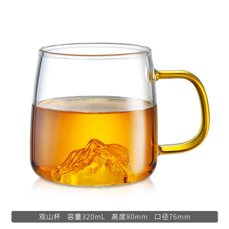 

Hammer Grain Glass Cups for Men with Handles Home Drinking Cup Set Mugs High Temperature Resistant Tea Cups Coffee Mug 301-400ml