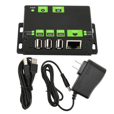 Industrial Grade USB HUB Multifunctional Metal Case 3 Way USB 100M Network Port Expansion Hub