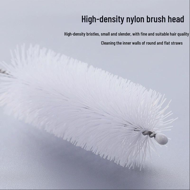 10-Piece Nylon Straw Cleaning Brush Set for Cross-Border Labeling