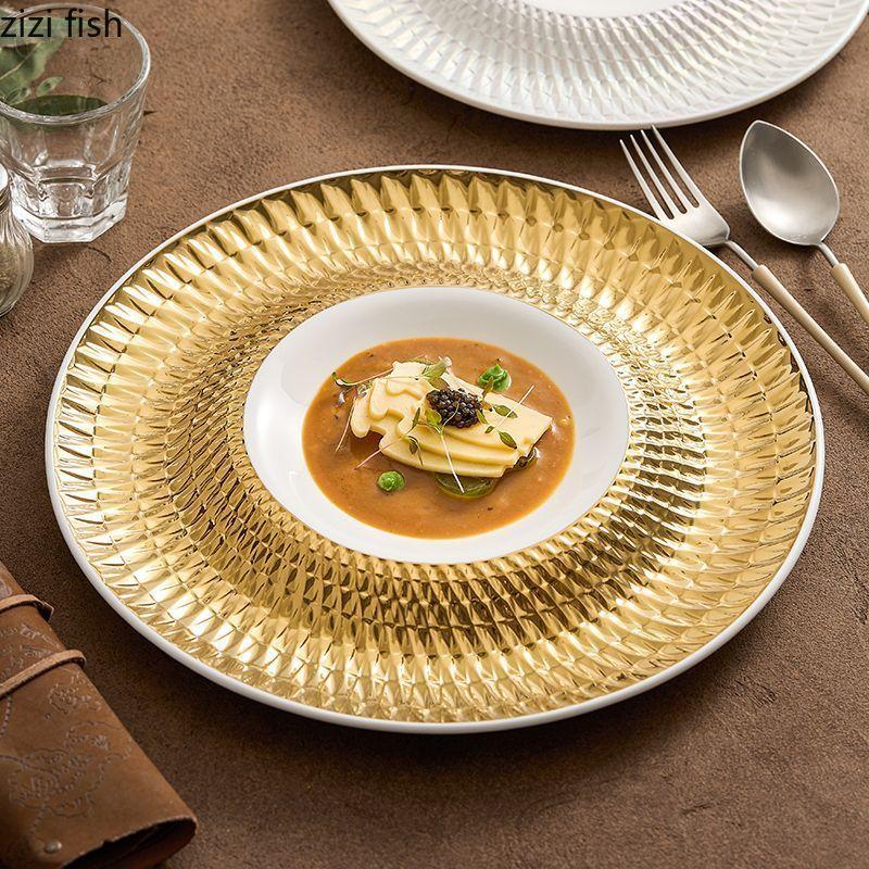 Circular Ceramic Volcanic Disk Dining Plate Sashimi Plates Pasta Dish Dessert Bowl Fruit Dish Salad Bowl Soup Plate Sushi Plates