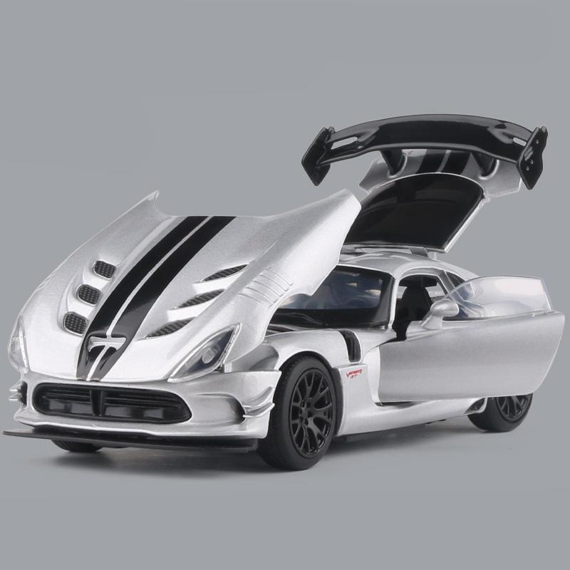 1/32 Dodge Viper ACR SRT Alloy Sports Car Model Diecasts Metal Toy Vehicles Car Model Simulation Sound and Light Childrens Gifts