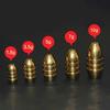 MNFT 25pcs/pack 1.8/3.5/5/7/10g Weight Bullet Shape Copper Sinker Rig Fishing Tackle Accessories BRASS BULLET SINKERS