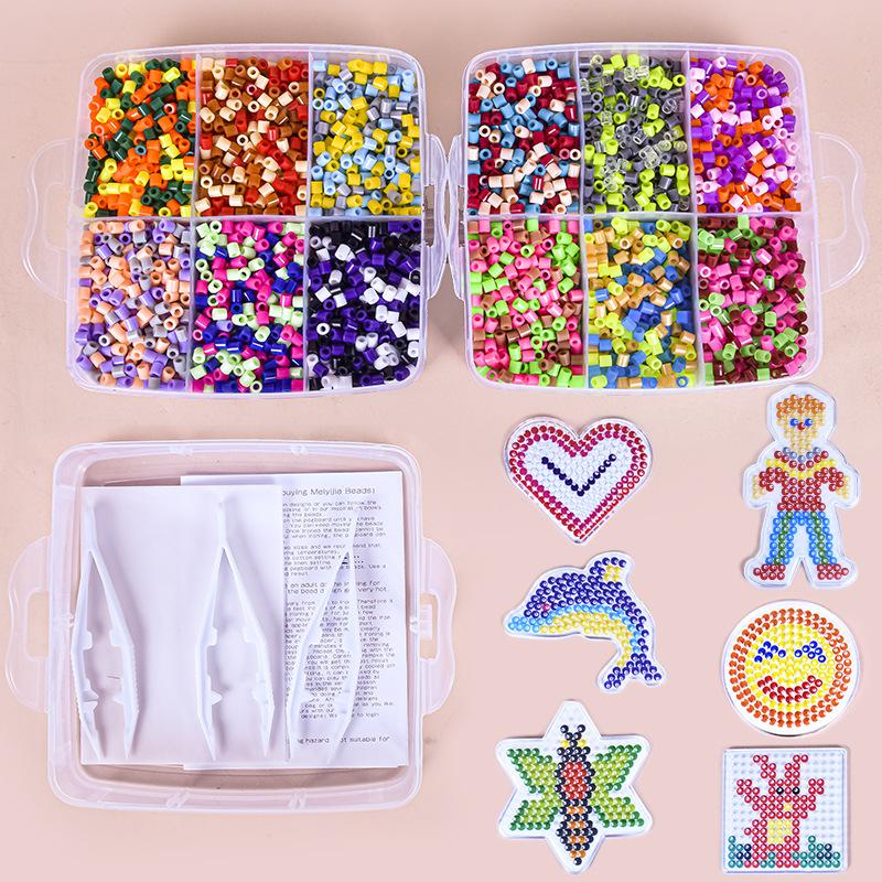 5mm Hama Bead Multi-layer Set with 3D Cartoon Puzzle Puzzle for Adult and Children's Toys, Perfect Gift Beads Set