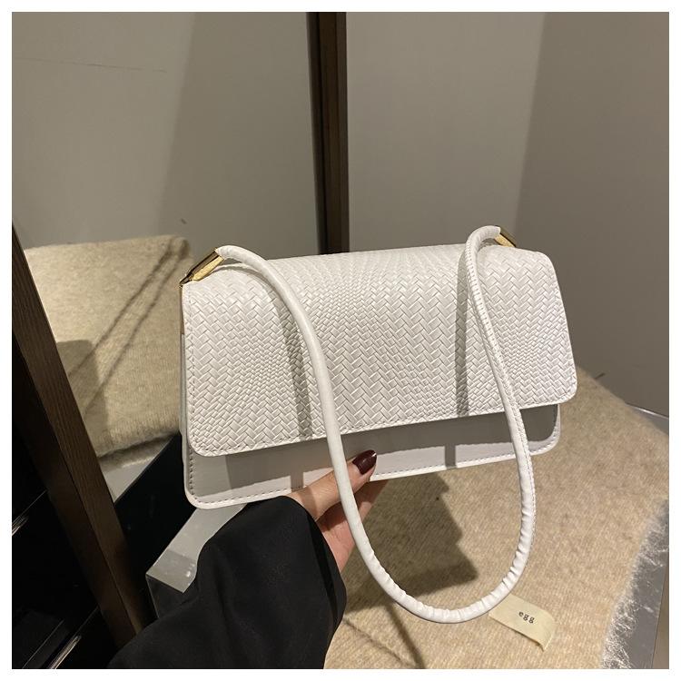 Casual Women's Solid Color Simple Texture New Model This Year's Large Capacity Popular Underarm Single Shoulder Small Square Bag for Women