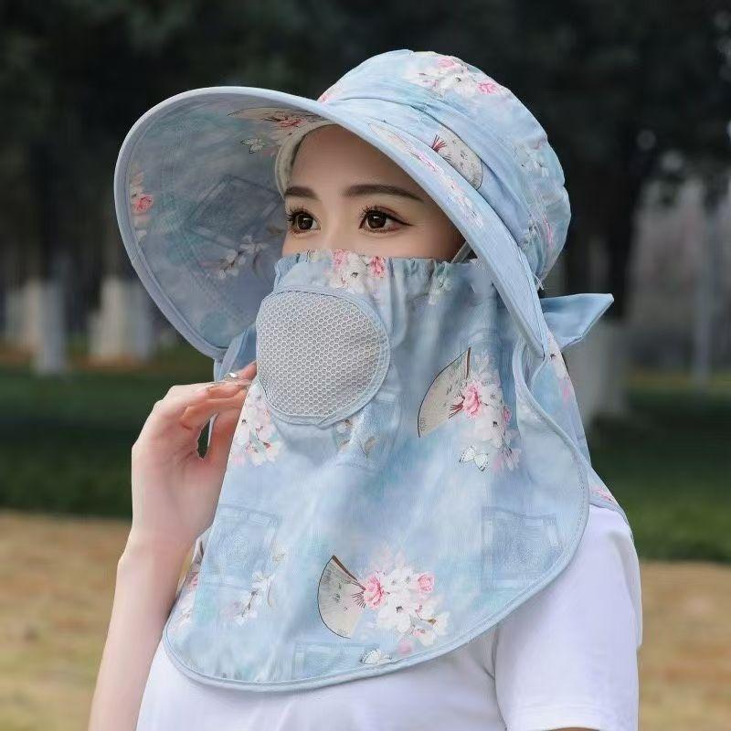 Dayan Sun Hat for Women Summer Cycling Face Covering UV Protection Large Eave Sun Hat