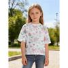 Summer Girl T-shirt Fashion Flower 3D Print Kids Short Sleeves T-Shirt Loose Casual Tops Outdoor Comfortable Girl Clothing