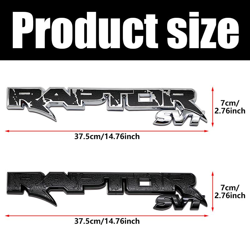 FMCL1 RAPTOR Emblem Sticker ABS 3D Car Sticker Plastic Logo Badge For Ford Fusion Focus Mk2 Fiesta Mk3 Mondeo Mk4 Ranger Kuga Mk7 Max