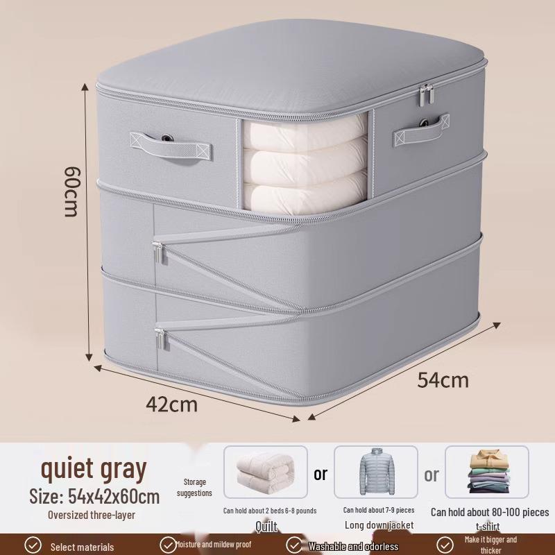 Large Capacity Dustproof Satin Quilt and Jacket Storage Bag