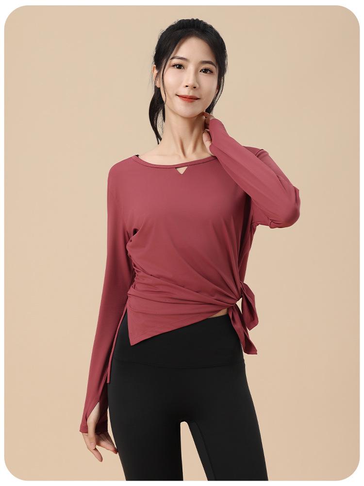 Women's Plus Size Long Sleeve Sports Top - Autumn Slimming, Breathable Yoga & Running T-shirt