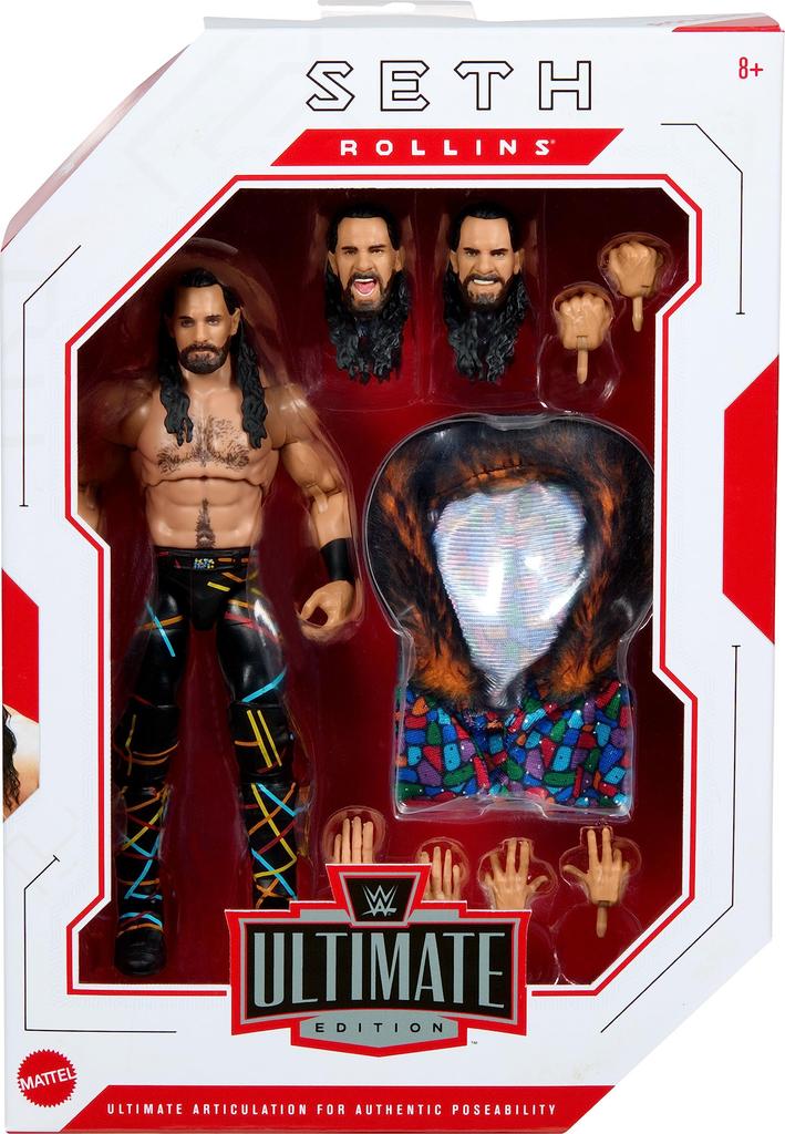 Mattel WWE Seth Rollins Ultimate Edition Action Figure with Interchangeable Accessories, Articulated Design, and Authentic Details, 6-Inch