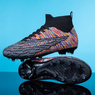 High Top Football Shoes Men's TF Shredded Nails AG Spikes Student Youth Game Training Indoor Sneakers Sports