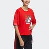 Adidas Neo Cny Series Casual Sports Printed Dopamine Round Neck Short Sleeve Drop Shoulder T-Shirt Women T-Shirt Red GP5739