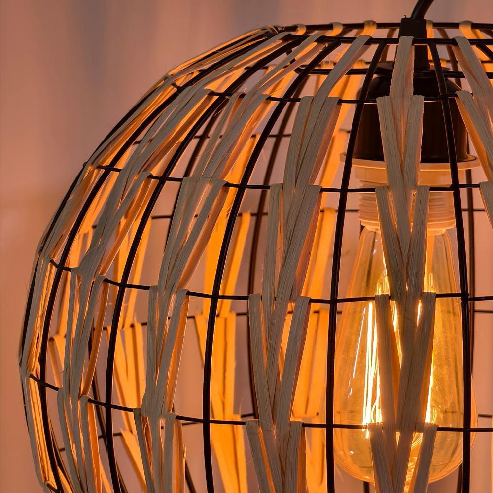 Hand-woven Rattan Chandelier Living Room Dining Room Study Teahouse Rattan Weaving Art Lamps Lighting Chandelier Hanging Lights