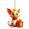 Cartoon Dragon Joyful Christmas Ornament Colorful Vehicle Hanging Decoration For Celebrations