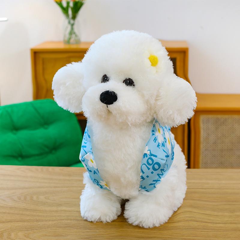 New Bichon Poodle Plush Toy Cute Dog Doll Doll Girls Children's Birthday Gift