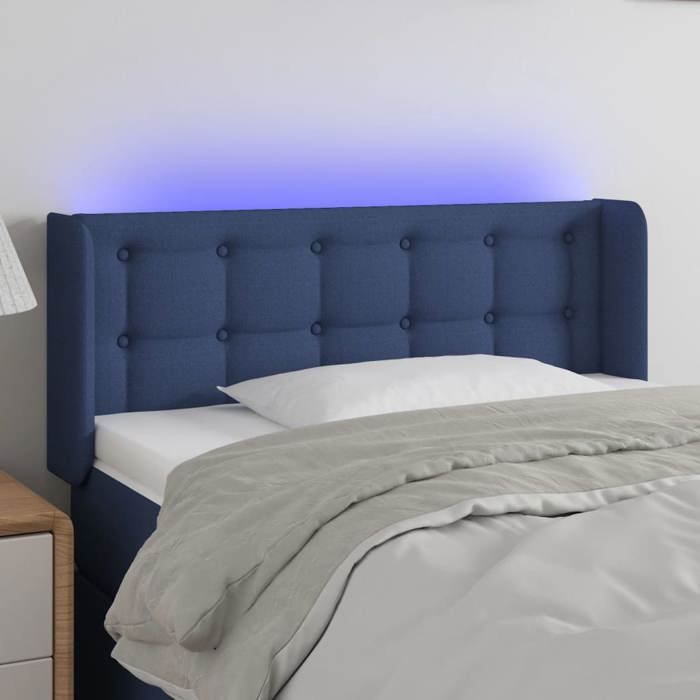 VidaXL LED Headboard Bedroom Furniture Single Bed Accessory Headboard Bed Frame Interior Blue 3123650