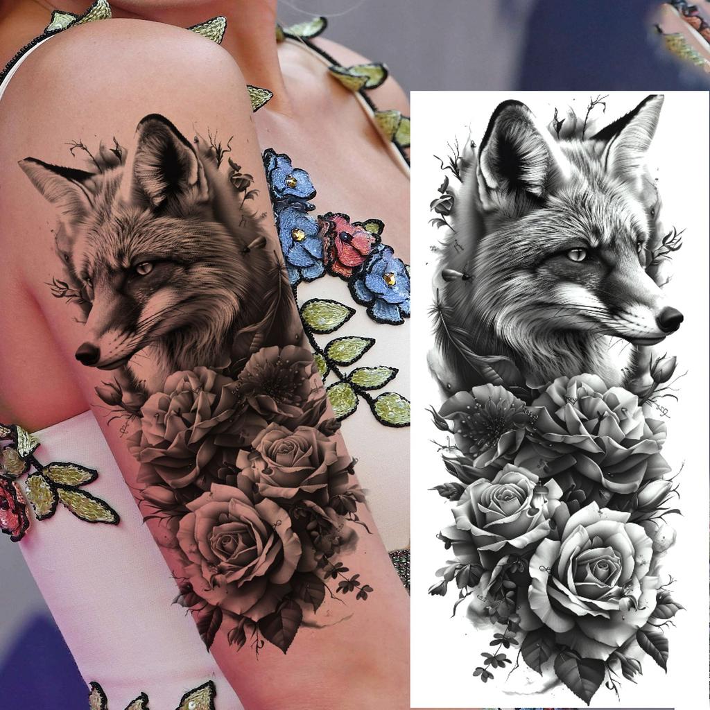 1 Sheet Phoenix Watercolor Temporary Tattoos For Women Girls Fake Covers Up Water Transfer Tattoo Sticker Adults Arm Waist Thigh