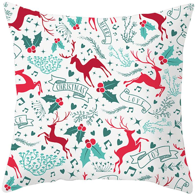 Merry Christmas holiday decoration cushion cover sofa office seat car ornaments bedroom room home  45x45cm