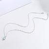 925 Sterling Silver Necklace for Women Ins Simple Elegant Japanese and Korean Niche Water Drop Aurora Gradient Moonstone Pendant Clavicle Chain